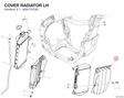 COVER RADIATOR LH 8291T072B diagram position