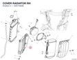 COVER RADIATOR RH 8291T082B diagram position