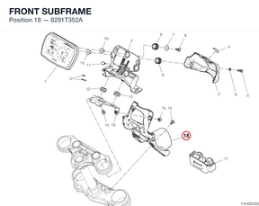 FRONT SUBFRAME 8291T352A diagram position
