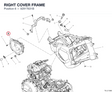 RIGHT COVER FRAME 8291T631B diagram position