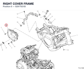 RIGHT COVER FRAME 8291T631B diagram position
