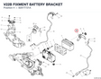 V22B FIXMENT BATTERY BRACKET 8291T721A diagram position