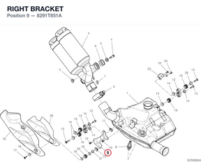 RIGHT BRACKET 8291T851A diagram position