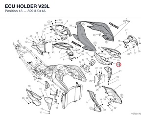 ECU HOLDER V23L 8291U041A diagram position