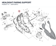 HEALDIGHT FAIRING SUPPORT 8291U091C diagram position