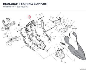 HEALDIGHT FAIRING SUPPORT 8291U091C diagram position