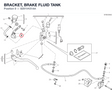 BRACKET, BRAKE FLUID TANK 8291V431AA diagram position