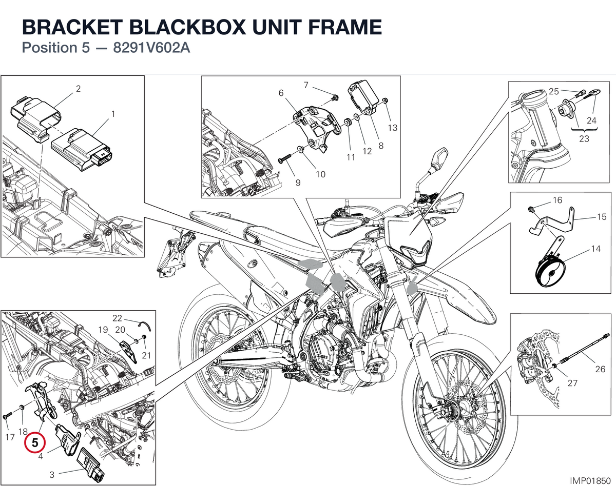 BRACKET BLACKBOX UNIT FRAME 8291V602A diagram position