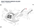 RIGHT DRIVING MIRROR HOLDER