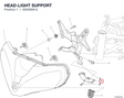 HEAD-LIGHT SUPPORT 82929891A diagram position