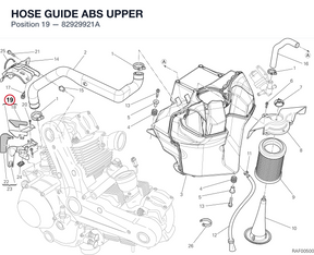 HOSE GUIDE ABS UPPER 82929921A diagram position