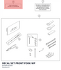 Diagram preview: DECAL SET FRONT FORK WP (60308192000)