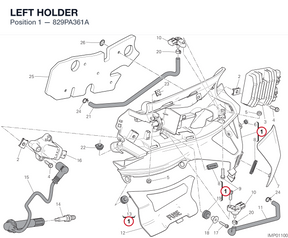 LEFT HOLDER 829PA361A diagram position