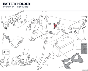 BATTERY HOLDER 829PA541B diagram position