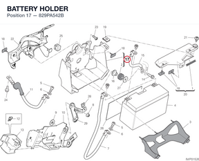 BATTERY HOLDER 829PA542B diagram position