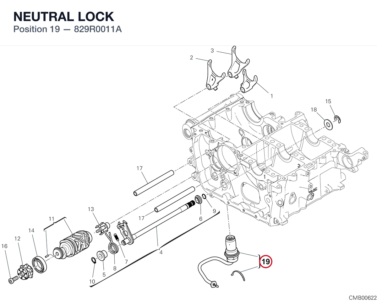 NEUTRAL LOCK 829R0011A diagram position
