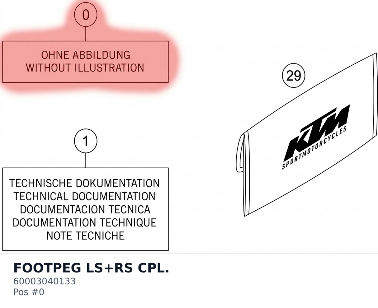 Diagram preview: FOOTPEG LS+RS CPL. (60003040133)