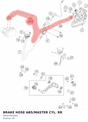 Diagram preview: BRAKE HOSE ABS/MASTER CYL. RR (90642003000)