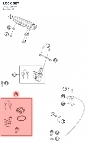 Diagram preview: LOCK SET (76011066044)