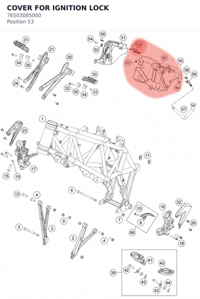 Diagram preview: COVER FOR IGNITION LOCK (76503085000)