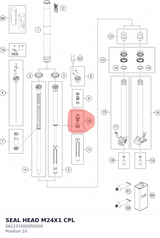 Diagram preview: SEAL HEAD M24X1 CPL (S612310000S0000)