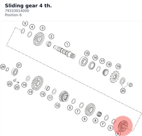 Diagram preview: Sliding gear 4 th. (79333014000)