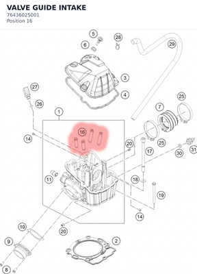 Diagram preview: VALVE GUIDE INTAKE (76436025001)