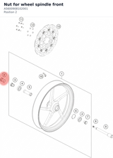 Diagram preview: Nut for wheel spindle front (A5600908102001)