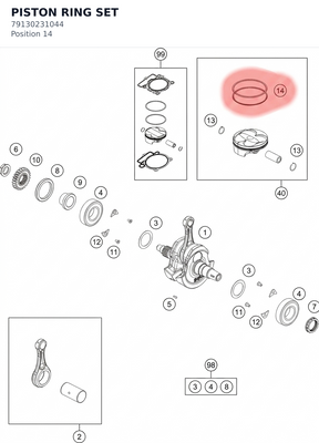 Diagram preview: PISTON RING SET (79130231044)