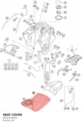 Diagram preview: SEAT COVER (60307040050)