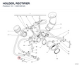 HOLDER, RECTIFIER 83010912A diagram position