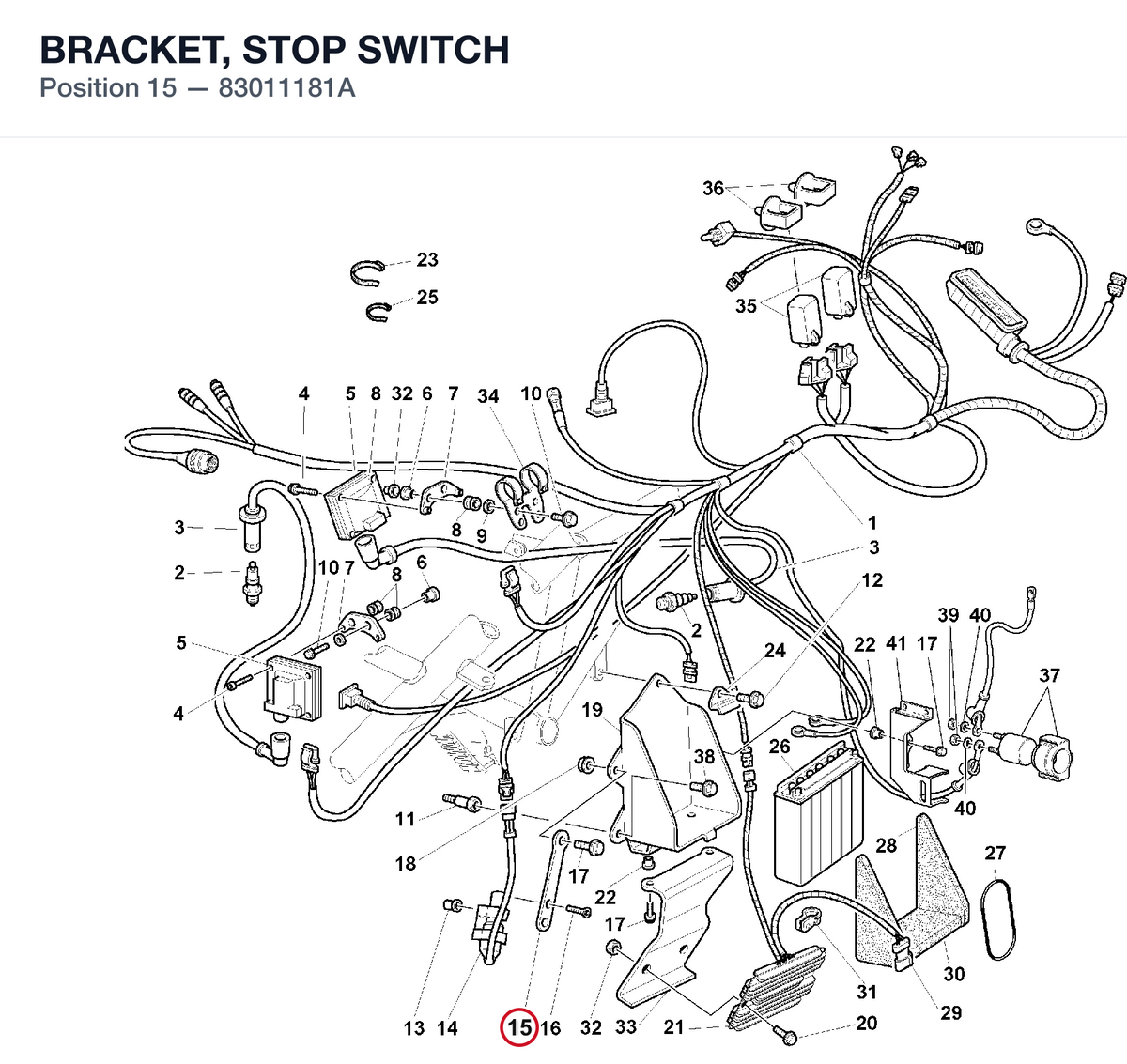 BRACKET, STOP SWITCH