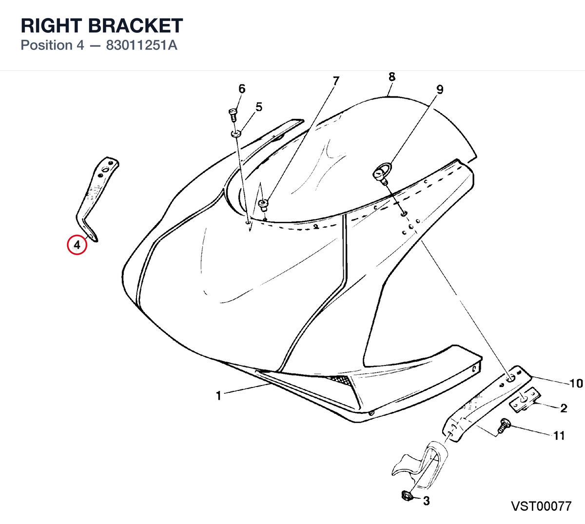 RIGHT BRACKET