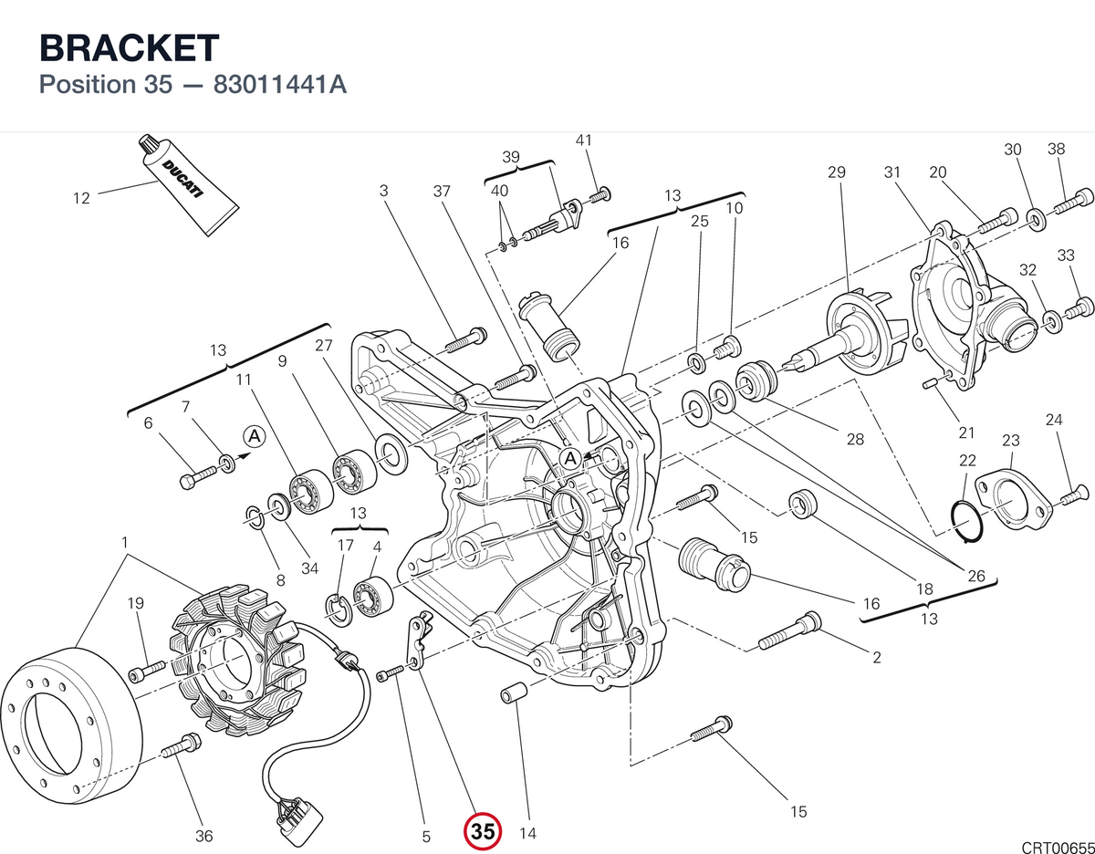 BRACKET 83011441A diagram position