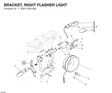 BRACKET, RIGHT FLASHER LIGHT 83011941AB diagram position