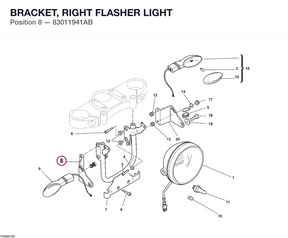 BRACKET, RIGHT FLASHER LIGHT 83011941AB diagram position