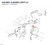 HOLDER, FLASHER LIGHT LH 83011951A diagram position