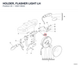 HOLDER, FLASHER LIGHT LH 83011952A diagram position