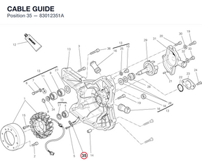 CABLE GUIDE 83012351A diagram position