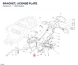 BRACKET, LICENSE PLATE 83012632A diagram position