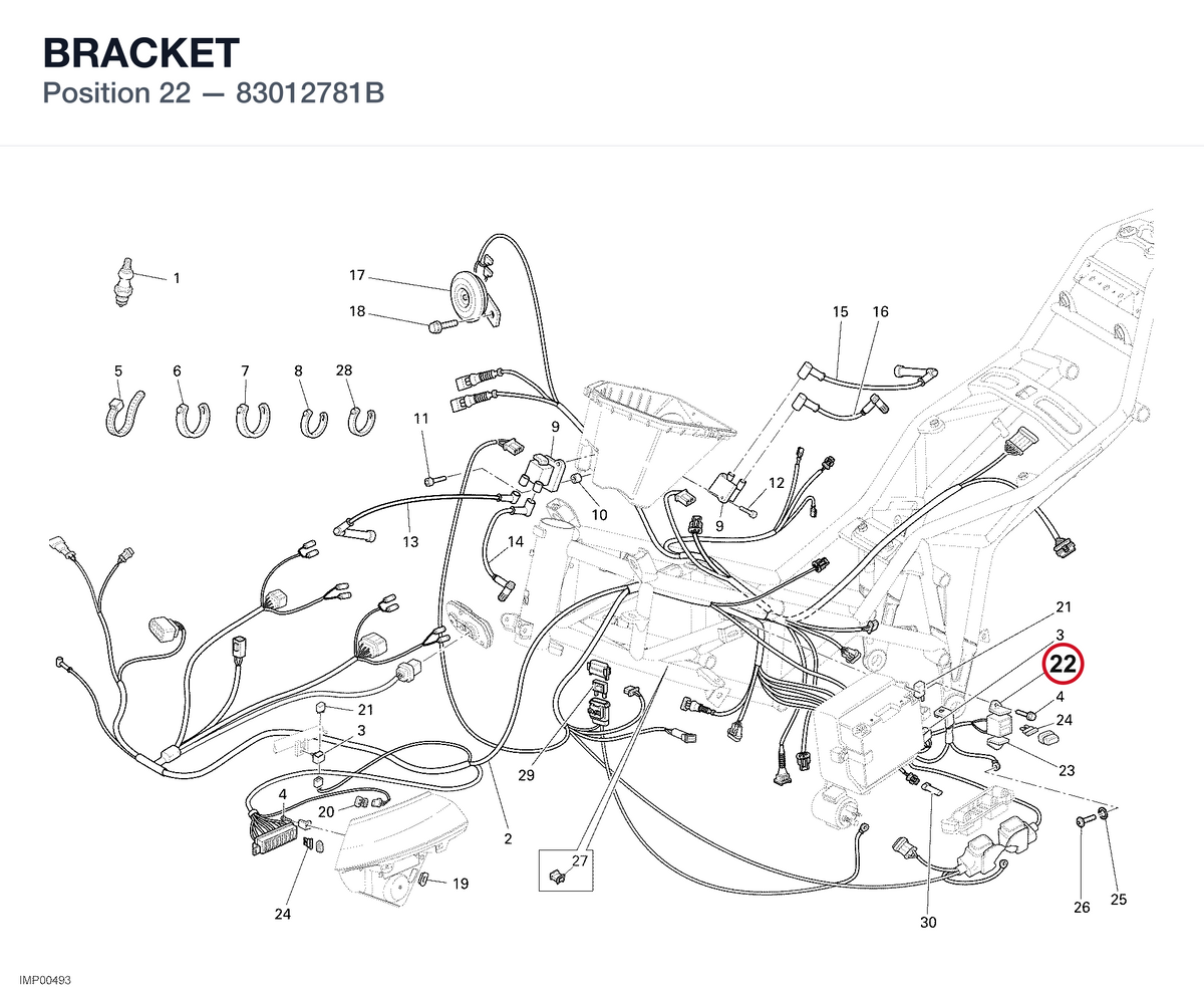 BRACKET 83012781B diagram position