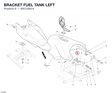 BRACKET FUEL TANK LEFT 83012801A diagram position