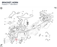 BRACKET, HORN 83012901A diagram position