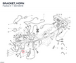 BRACKET, HORN 83012901B diagram position