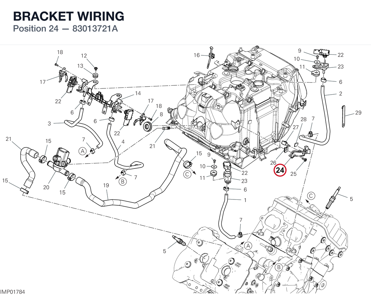 BRACKET WIRING 83013721A diagram position