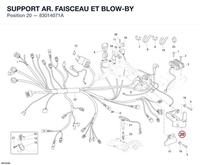 SUPPORT AR. FAISCEAU ET BLOW-BY 83014071A diagram position