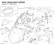 STAY, HEADLIGHT UPPER 83014161A diagram position
