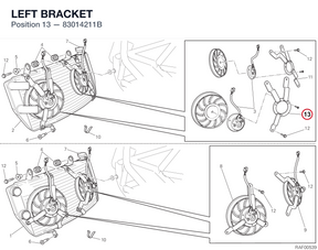 LEFT BRACKET 83014211B diagram position