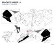 BRACKET, UNDER LH 83014232A diagram position