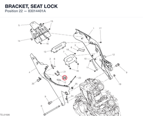 BRACKET, SEAT LOCK 83014401A diagram position